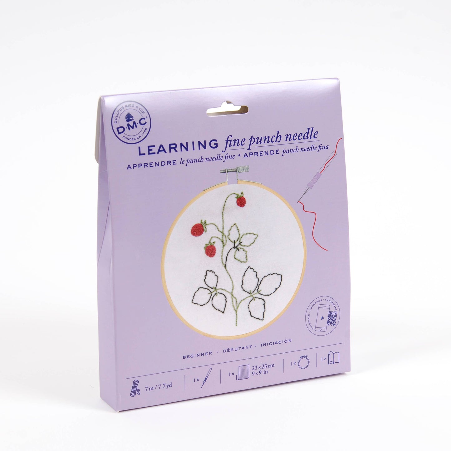 Summer Strawberry and Leaves Kit-Learning to Fine Punch Needle