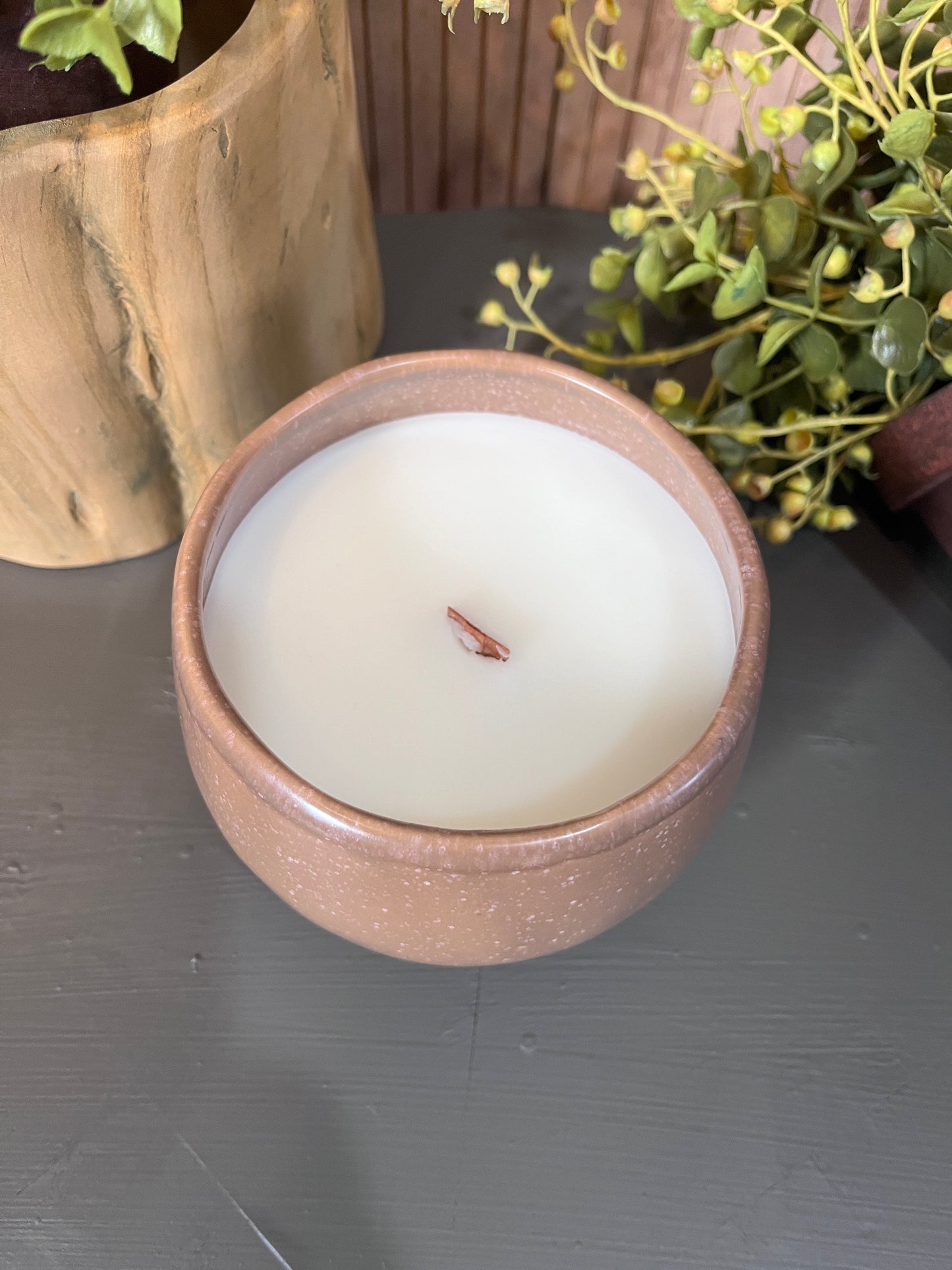 Inviting Cashmire 12 ounce candle in reusable container 