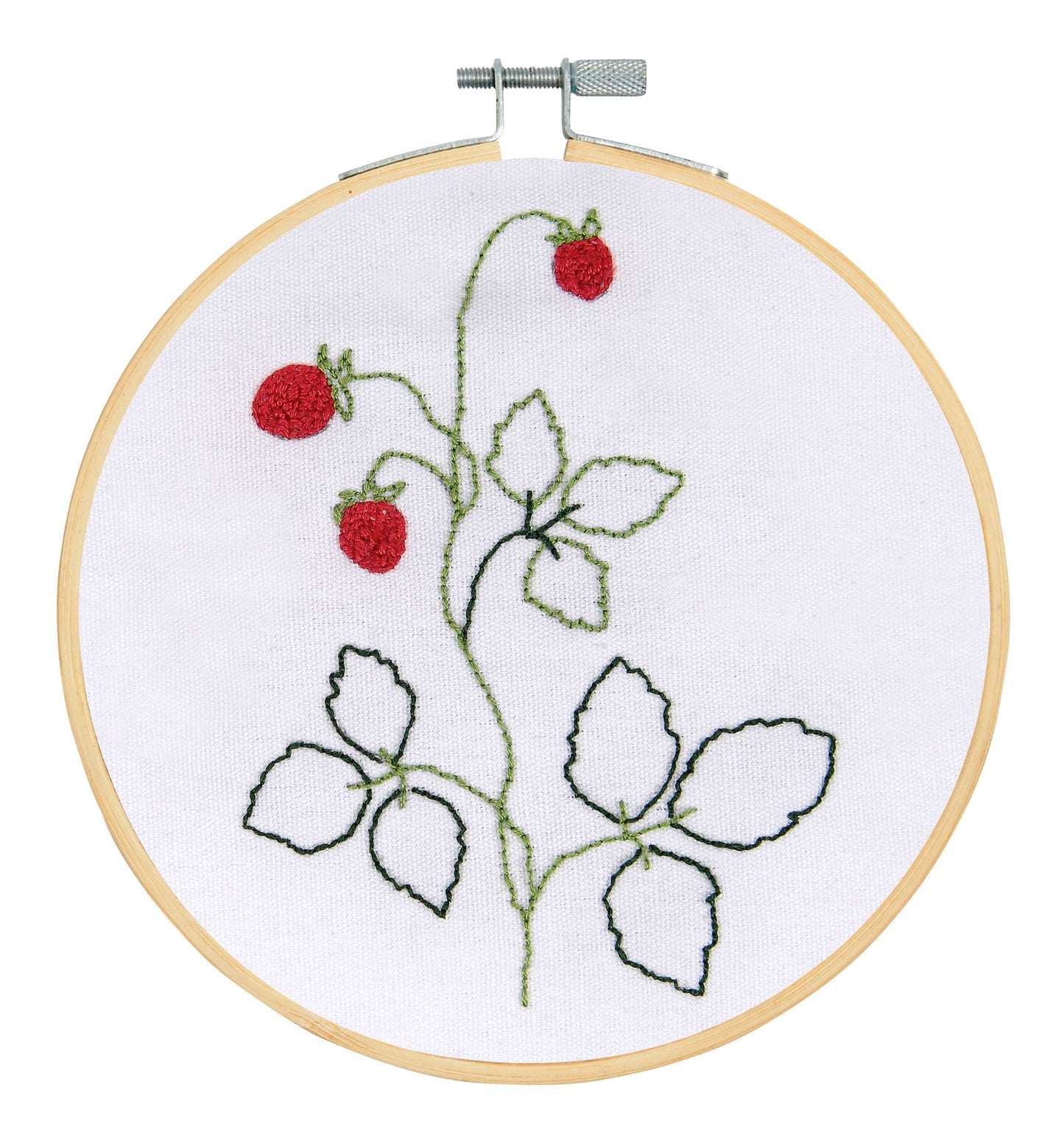 Summer Strawberry and Leaves Kit-Learning to Fine Punch Needle