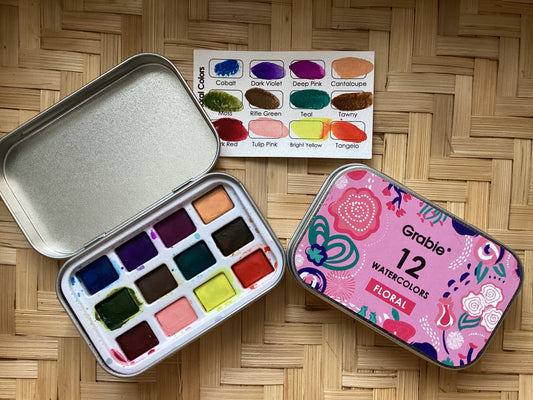 Grabie Twelve Watercolors Floral