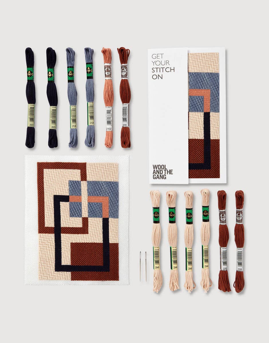 Stitched Blocks-Framed Needlepoint Kit