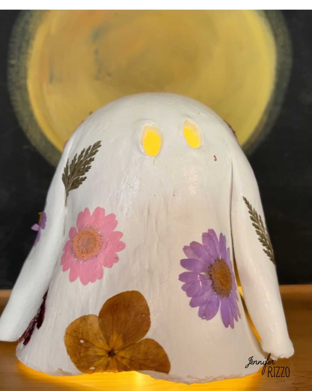 Clay Floral Ghosts Friday, October 3rd 10:30am-12:30pm