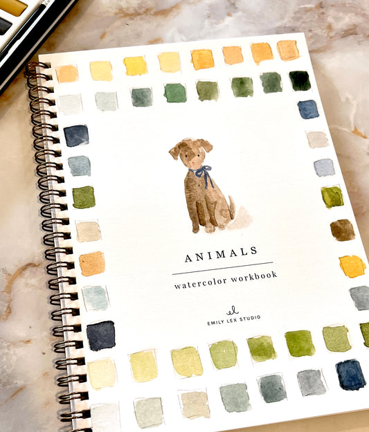 Animals Watercolor Workbook