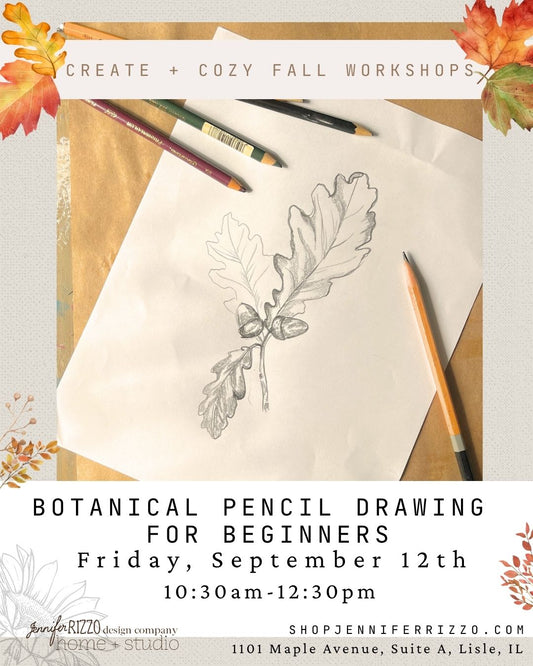 Botanical Drawing for Beginners Friday, September 12th 10:30 am-12:30 pm
