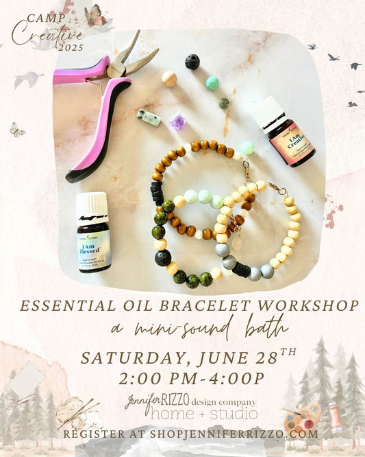 Essential Oil Bracelet and Sound Bath Workshop  Saturday, June 28th 2:00 pm-4:00pm