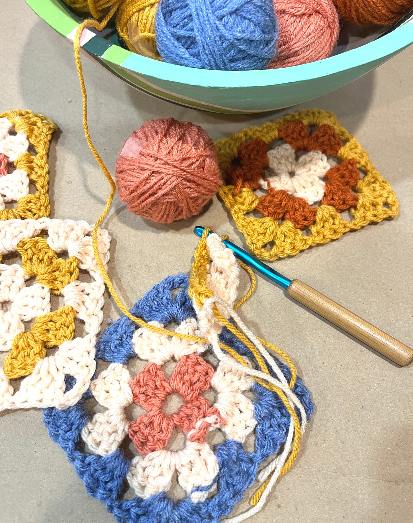 Crochet 2 + Granny Square Workshop Saturday, May 10th, 10:30a-12:30p