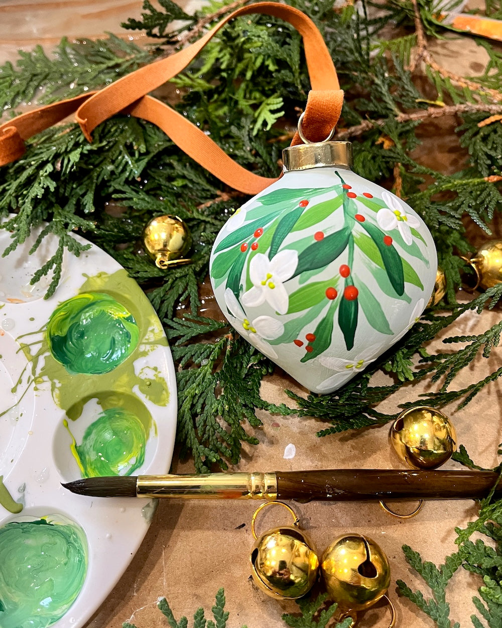Hand Painted Ornaments - set of two: Saturday, December 6th 10:30 am-12:30 pm