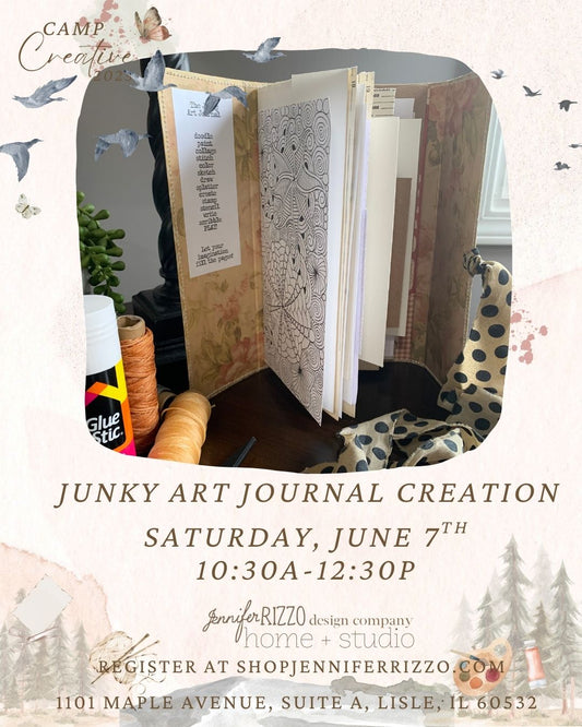 Junky Art Journal with Jill Green  Saturday, June 7th 10:30 am-12:30 pm