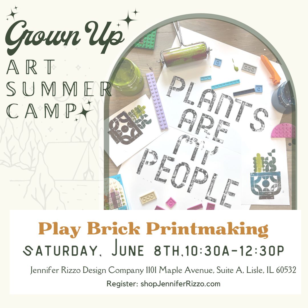 Play Brick Printmaking-Saturday, June 8th 10:30 a -12:30 p