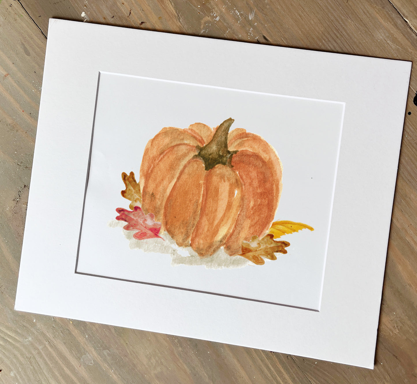 Watercolor Painted Pumpkins and Leaves-Saturday, October 5th 10:30am-12:30pm