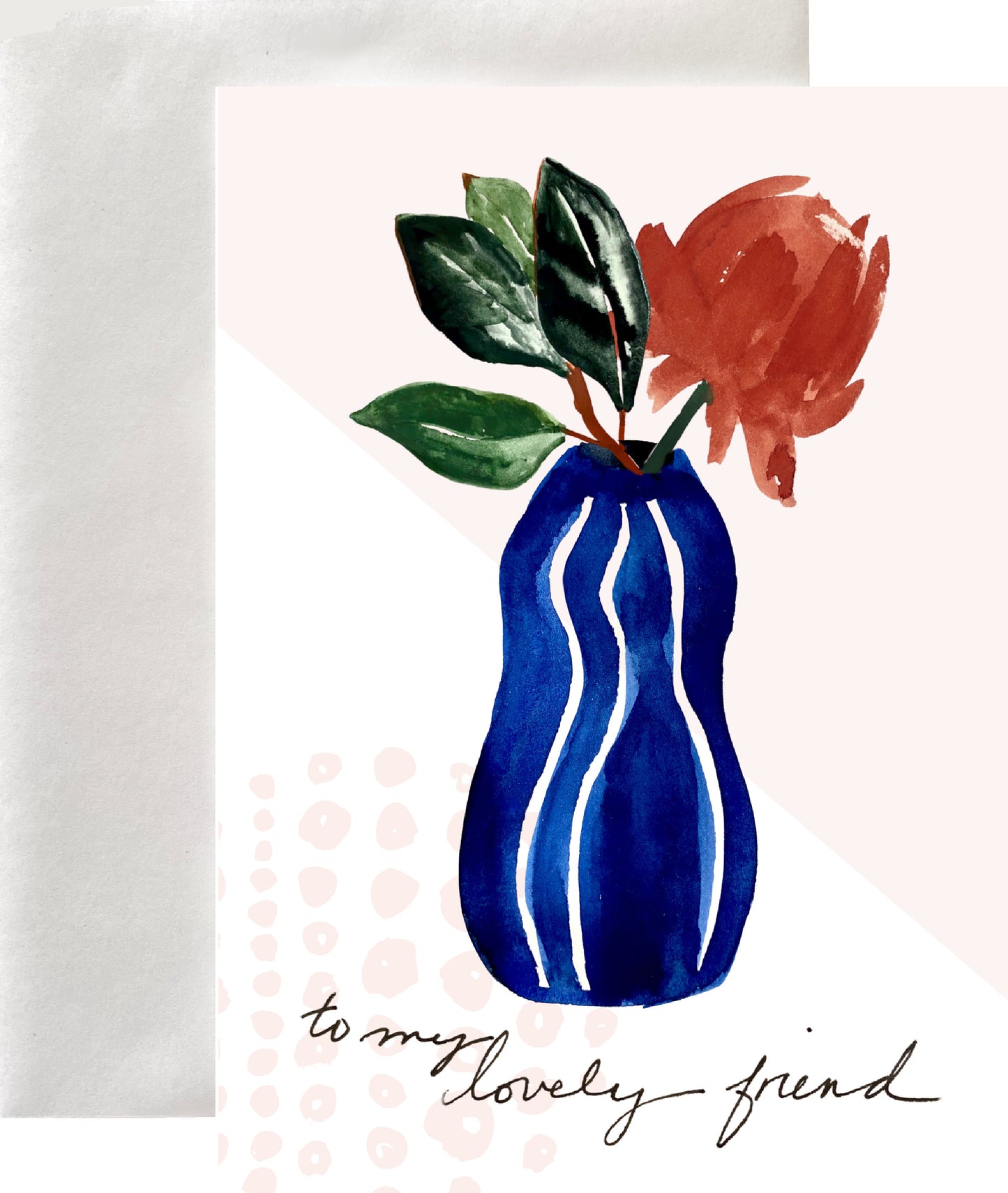 To My Lovely Friend Greeting Card Blank Interior