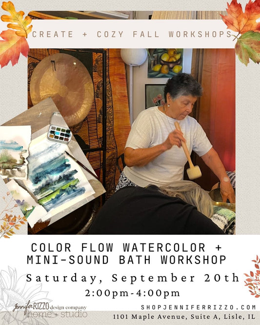 Color Flow Watercolor + Mini-Sound Bath Session Saturday, September 20th 2:00 pm-4:00pm