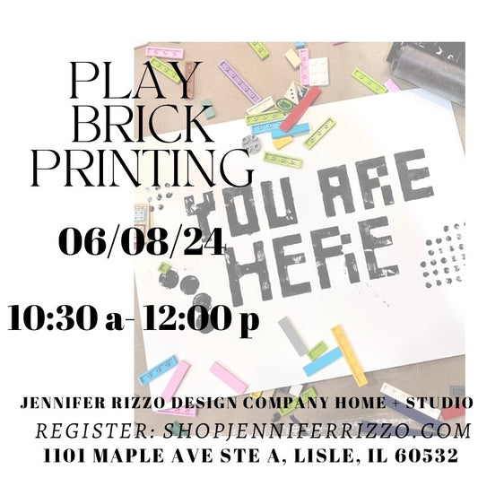 Play Brick Printmaking-Saturday, June 8th 10:30 a -12:30 p