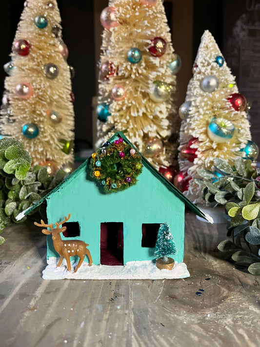 Handmade Christmas Putz-Style House- Millie Cottage
