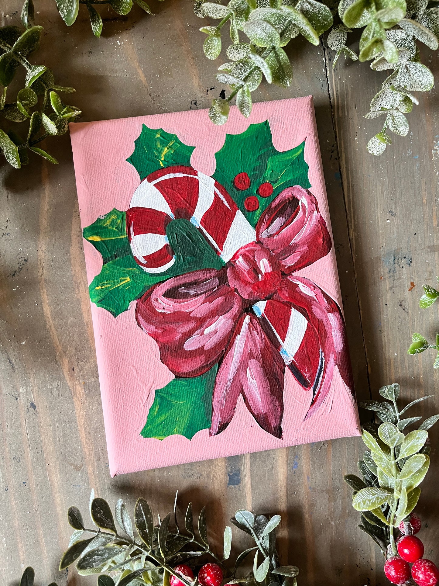 Vintage Candy Cane Painting-LuLu