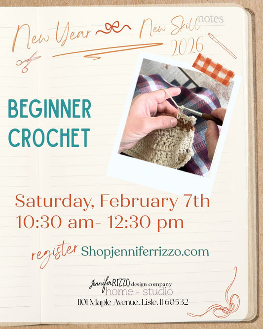 Beginner Crochet: Saturday, February 7th 10:30am-12:30pm