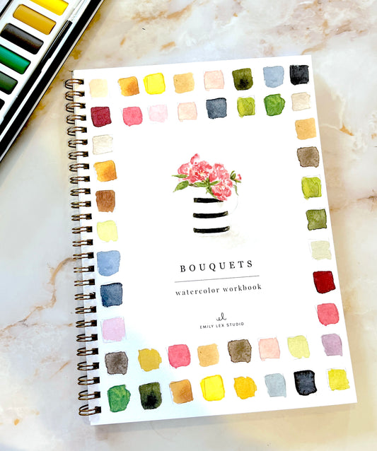 Bouquet Watercolor Workbook