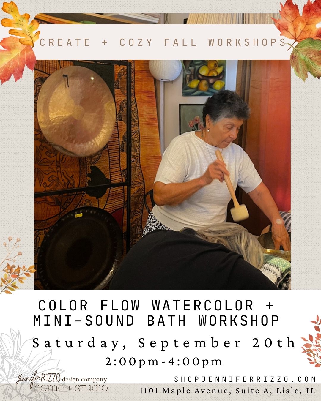 Color Flow Watercolor + Mini-Sound Bath Session Saturday, September 20th 2:00 pm-4:00pm