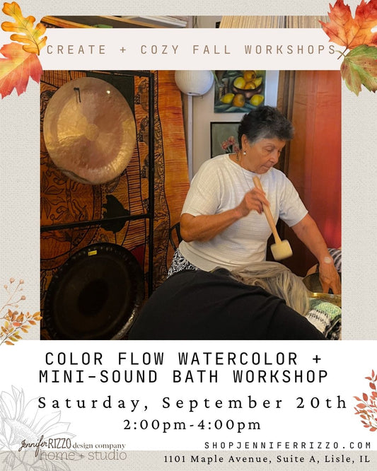 Color Flow Watercolor + Mini-Sound Bath Session Saturday, September 20th 2:00 pm-4:00pm