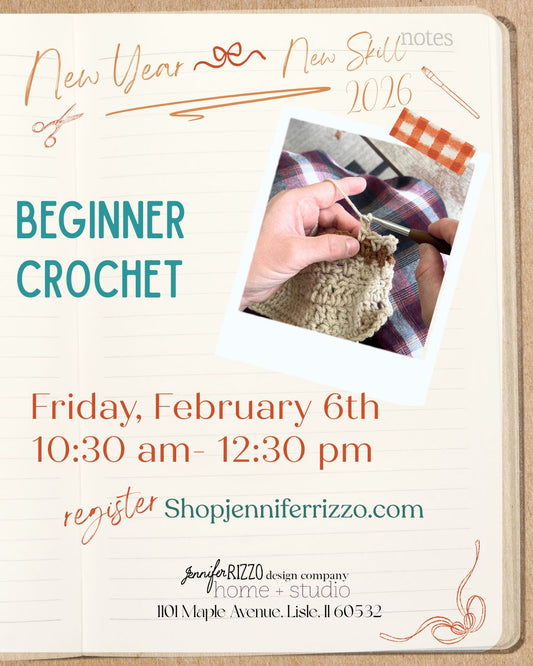 Beginner Crochet: Friday, February 6th 10:30am-12:30pm