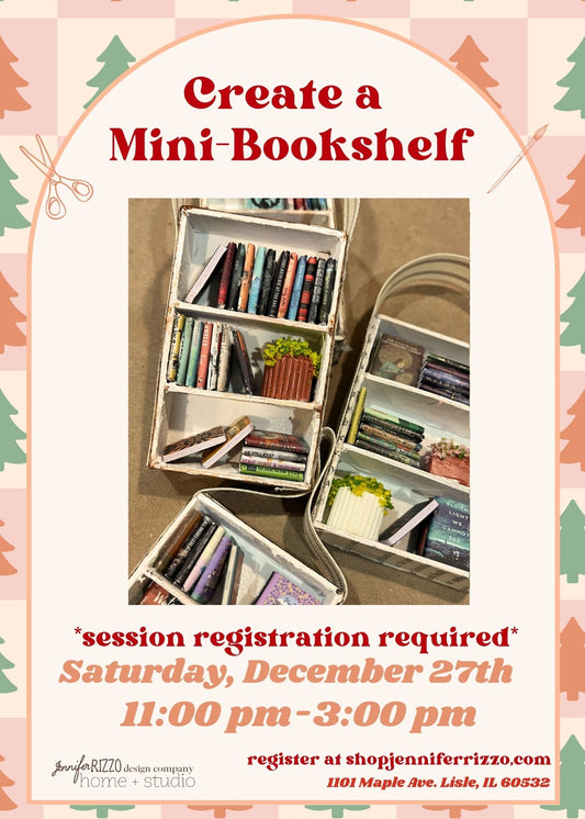 Create a Mini-Bookshelf: Saturday, December 27th-multiple sessions available
