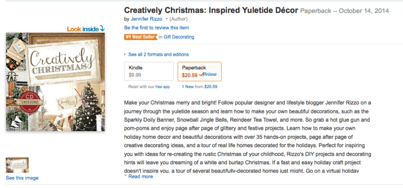 Creatively Christmas Craft and Decor Book-Signed by Author