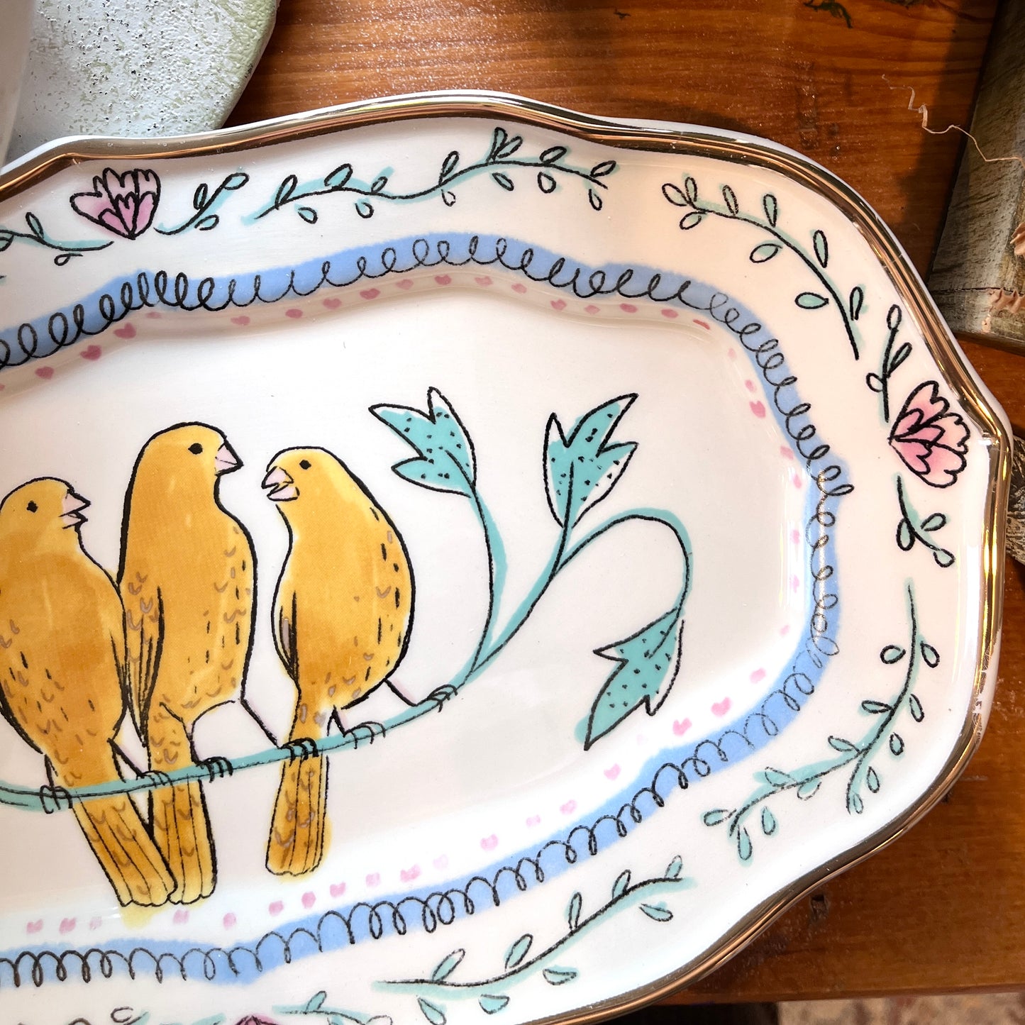 Trio of Birds Decorative Tray ￼