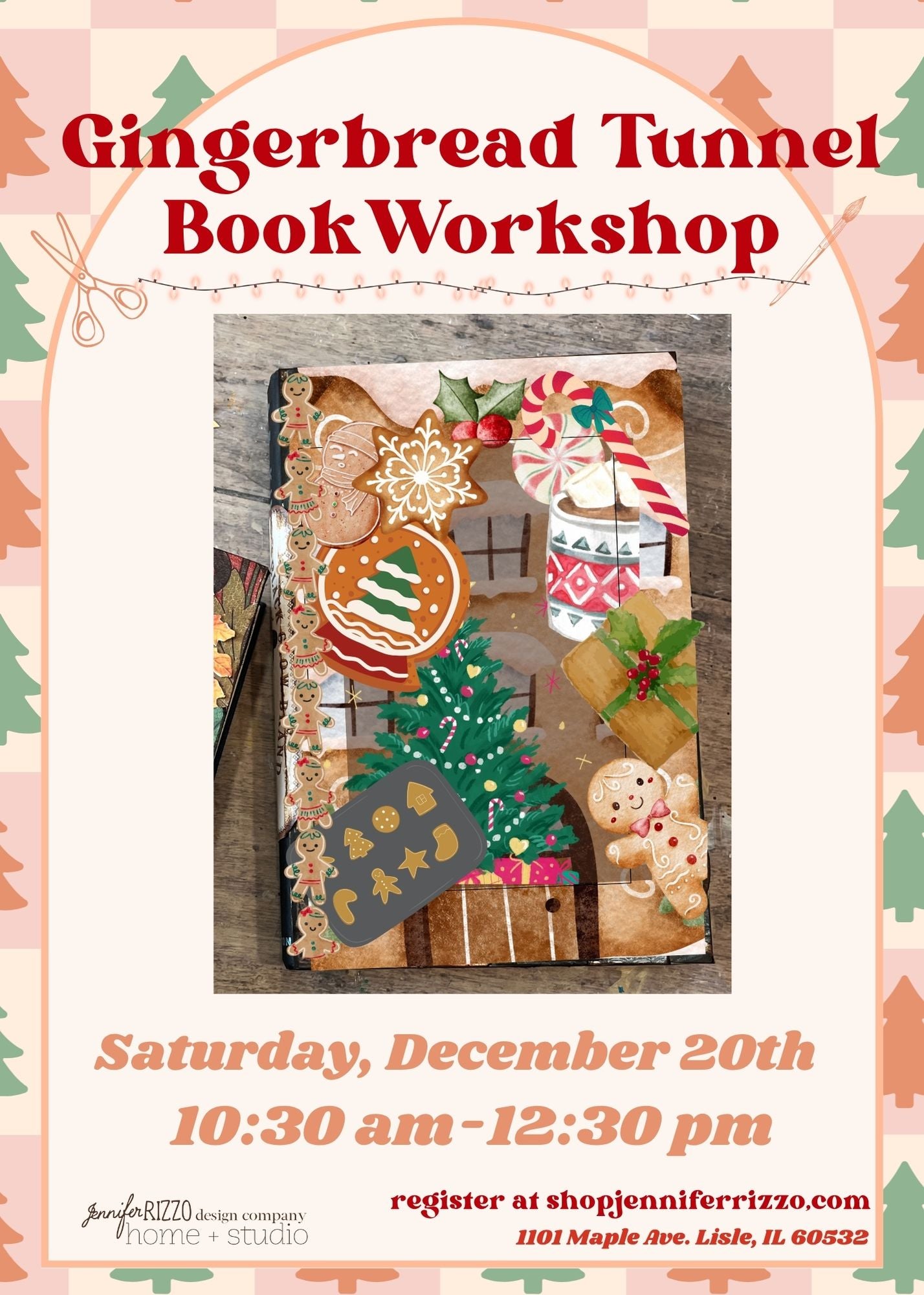 Gingerbread House Collage Tunnel Book: Saturday, Saturday, December 20th 10:30am-12:30pm