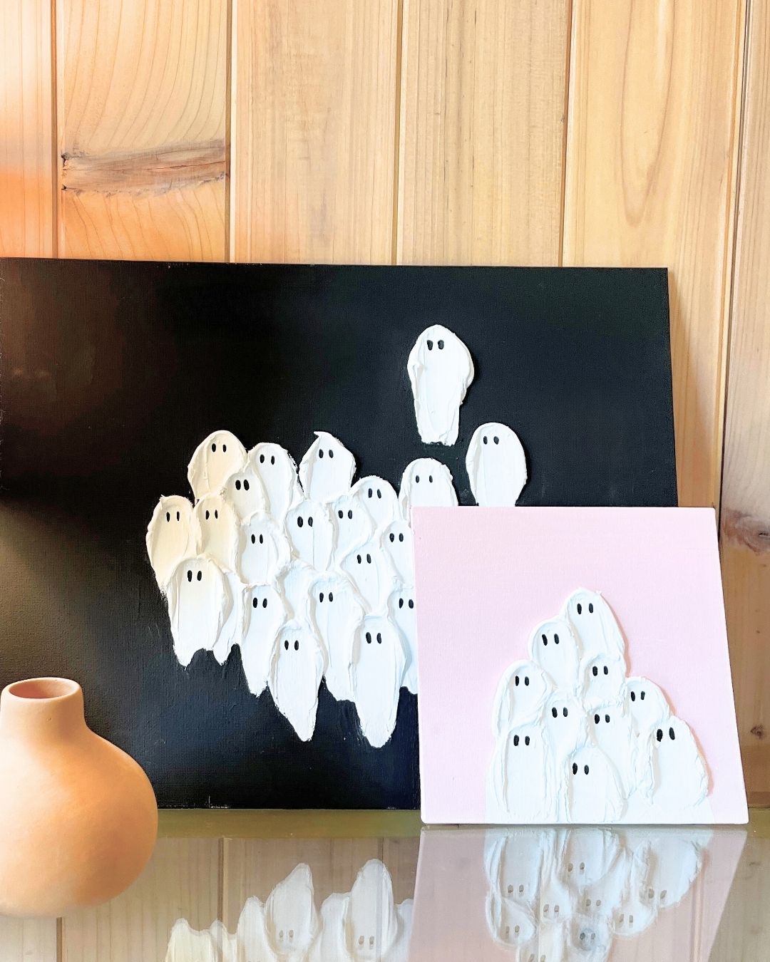 Grouping of Ghosts Texture Art Canvas Saturday, October 4th 10:30am-12:30pm
