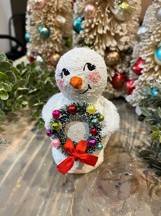 Retro Handmade Snow Person-Annie