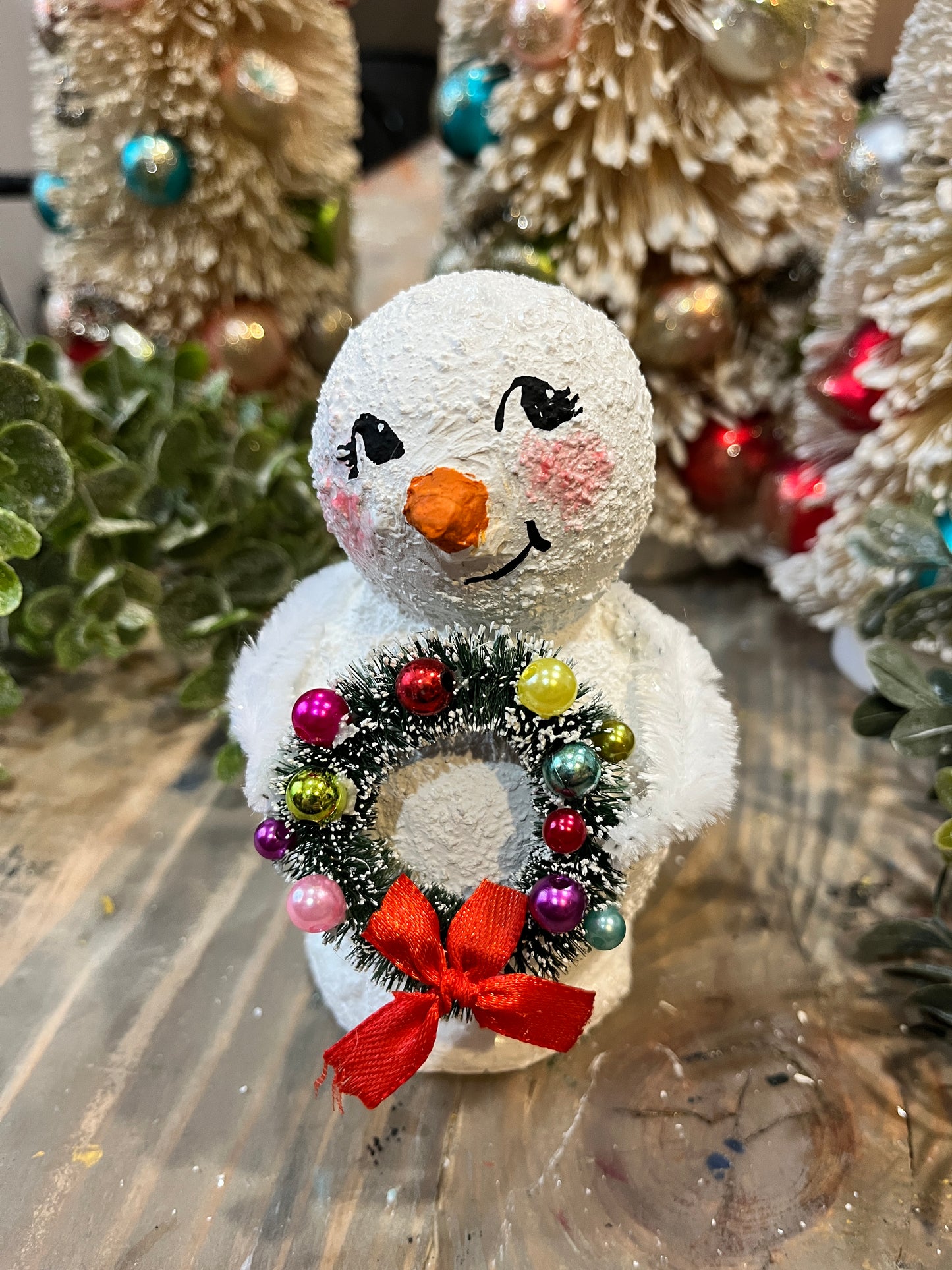 Retro Handmade Snow Person-Annie