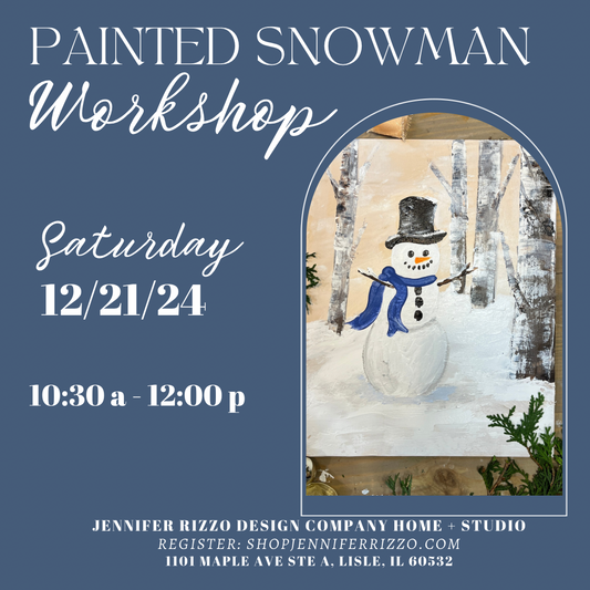 Acrylic Painted Snowman Canvas Saturday, December 21st, 10:30 am-12:30pm