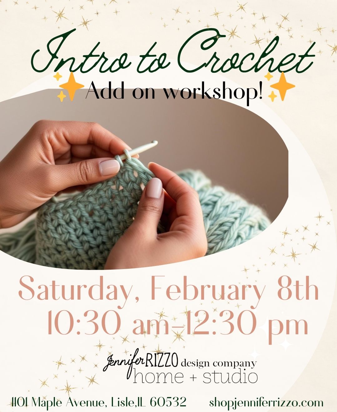 Intro to Crochet for Beginners Saturday,Februrary 8th, 10:30 am-12:30pm