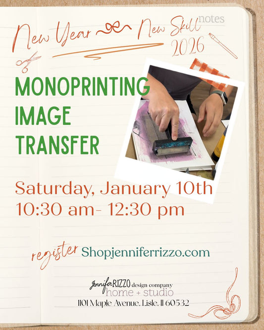 Monoprinting Image Transfer:Saturday,January 10th 10:30a-12:30p