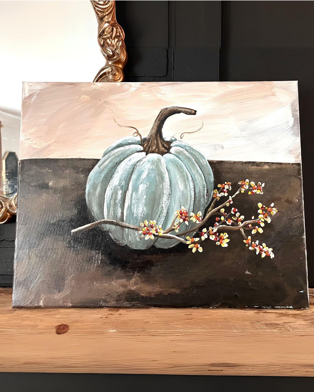 Acrylic Painted Pumpkin with Bittersweet on Canvas Art Workshop Thursday, September 26th 6:00pm-8:00pm