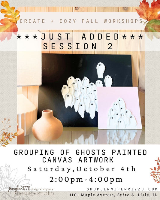 *Second Session* Grouping of Ghosts Texture Art Canvas Saturday, October 4th 2:00pm-4:00pm