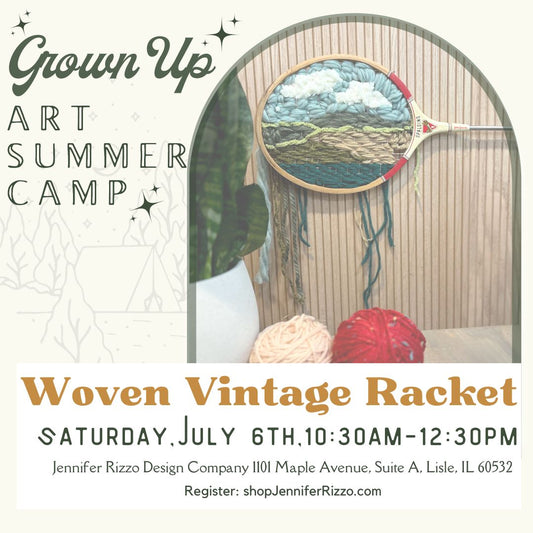 Woven Vintage Racket Workshop Saturday, July 6th 10:30am- 12:30pm
