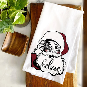 Believe in Santa Cotton Tea Towel