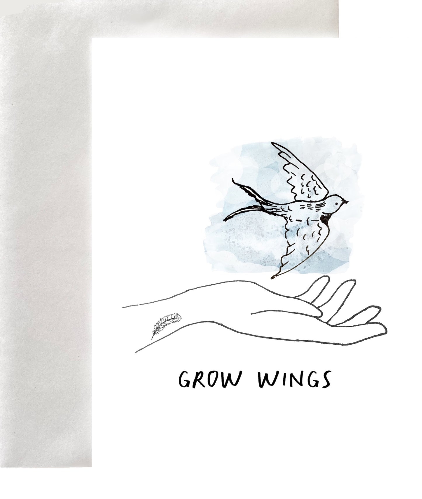 Grow Wings Greeting Card Blank Interior