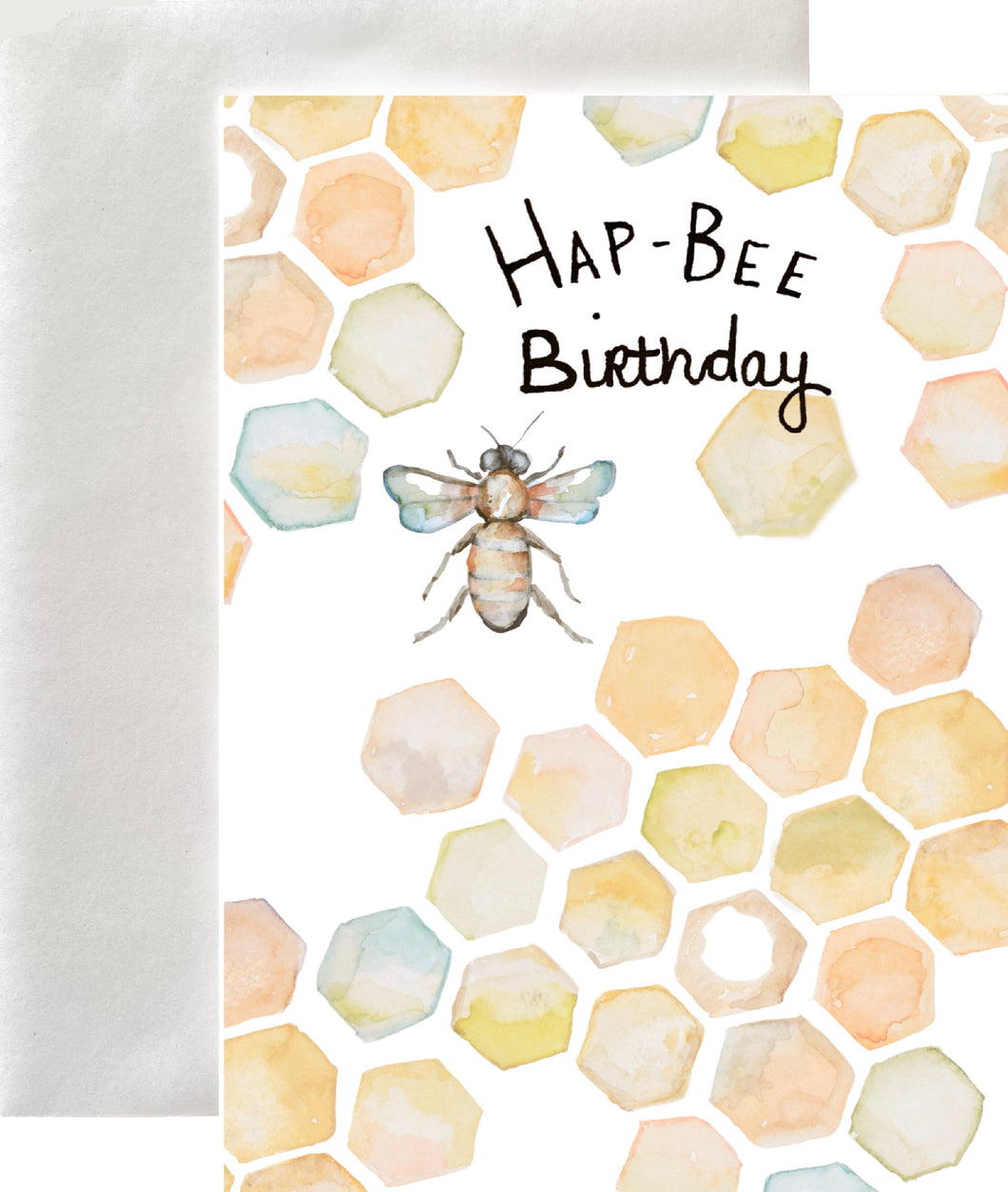 Hap-Bee Birthday Greeting Card Blank Interior