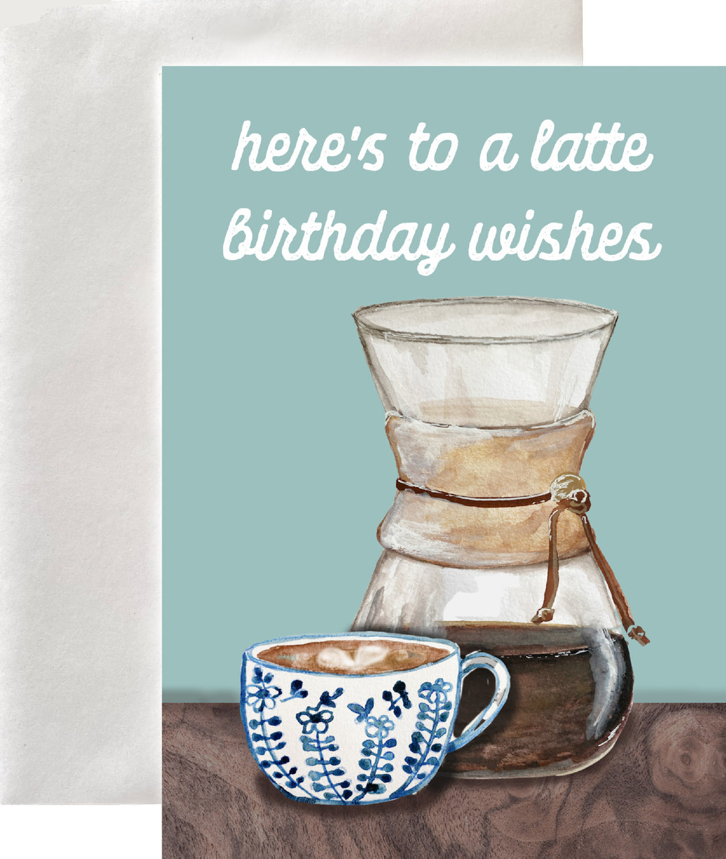 Here's To A Latte Birthday Wishes Greeting Card Blank Interior