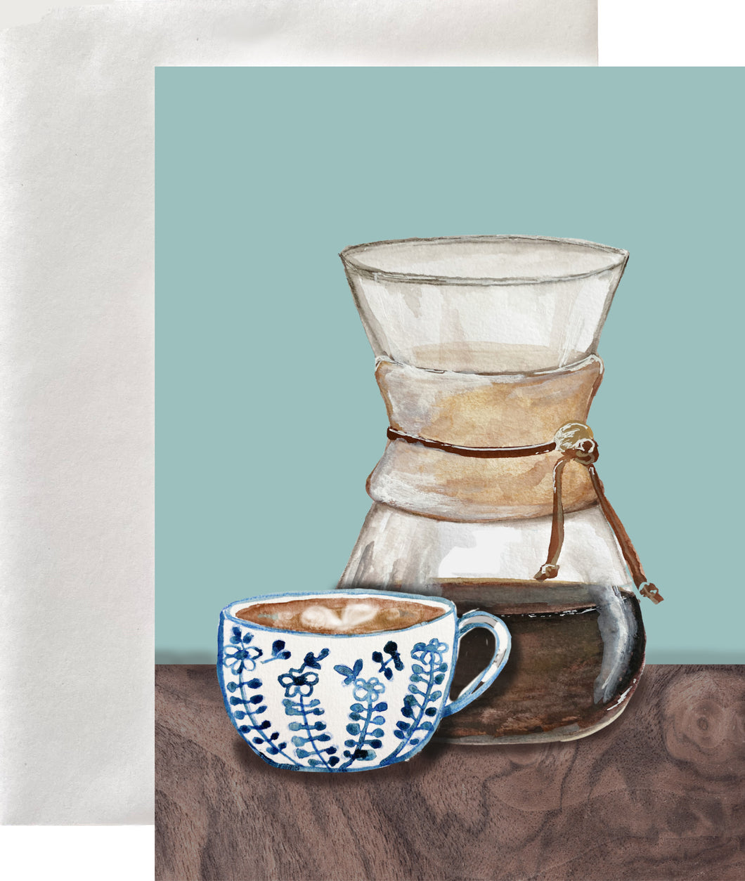 Morning Latte Greeting Card Blank Interior