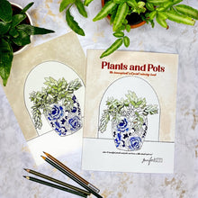 Load image into Gallery viewer, Plants and Pots Adult Coloring Book with Art Print
