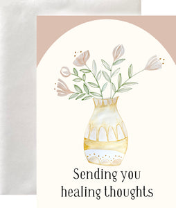 Sending You Healing Thoughts Greeting Card Blank Interior