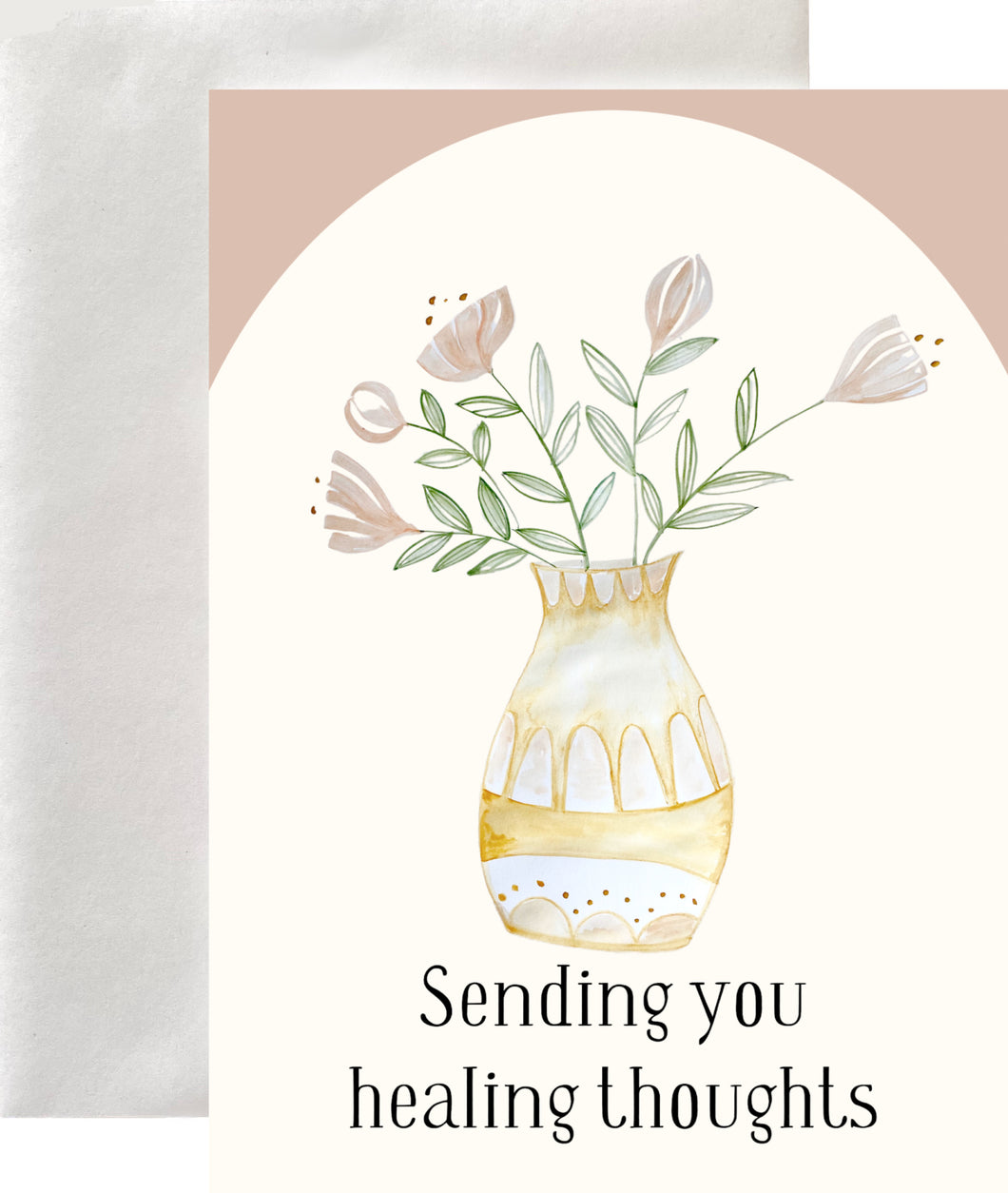 Sending You Healing Thoughts Greeting Card Blank Interior
