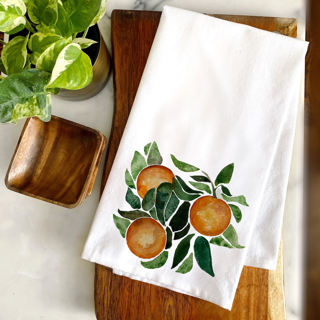The Orange Grove Cotton Tea Towel