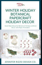 Load image into Gallery viewer, Winter Holiday Botanical Papercraft Decor Bundle-Digital Download
