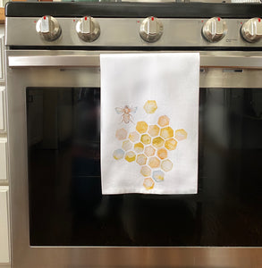 The Bee and Honeycomb 100% Cotton Tea Towel